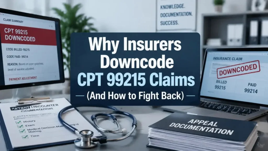 Insurers Downcode CPT 99215 Claims