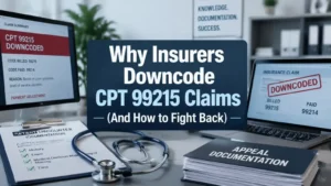 Insurers Downcode CPT 99215 Claims